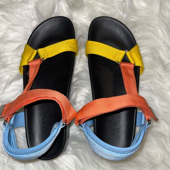Zara multi color slide sandals